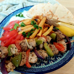 CUISINE A LA GRECQUE SOUVLAKI AU FOUR (2)