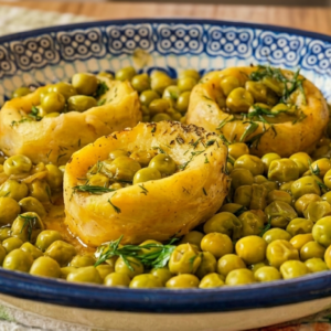 CUISINE A LA GRECQUE ARAKAS ME AGINARES PETITS POIS AUX ARTICHAUTS