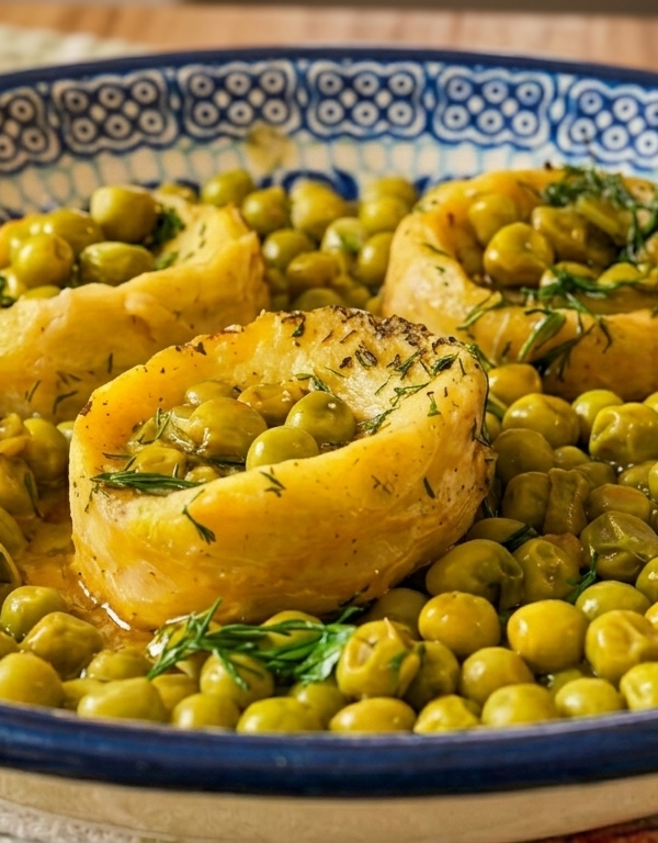 CUISINE A LA GRECQUE ARAKAS ME AGINARES PETITS POIS AUX ARTICHAUTS