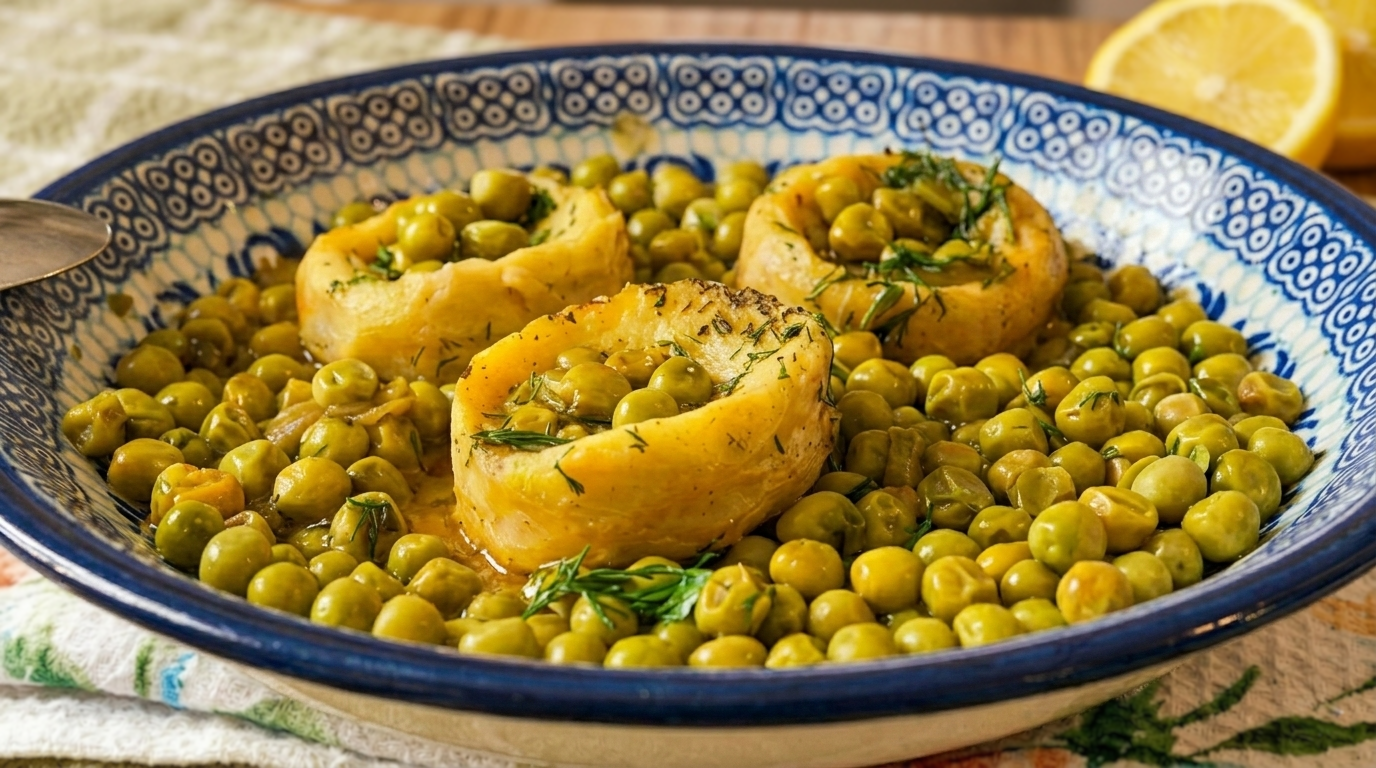 CUISINE A LA GRECQUE ARAKAS ME AGINARES PETITS POIS AUX ARTICHAUTS